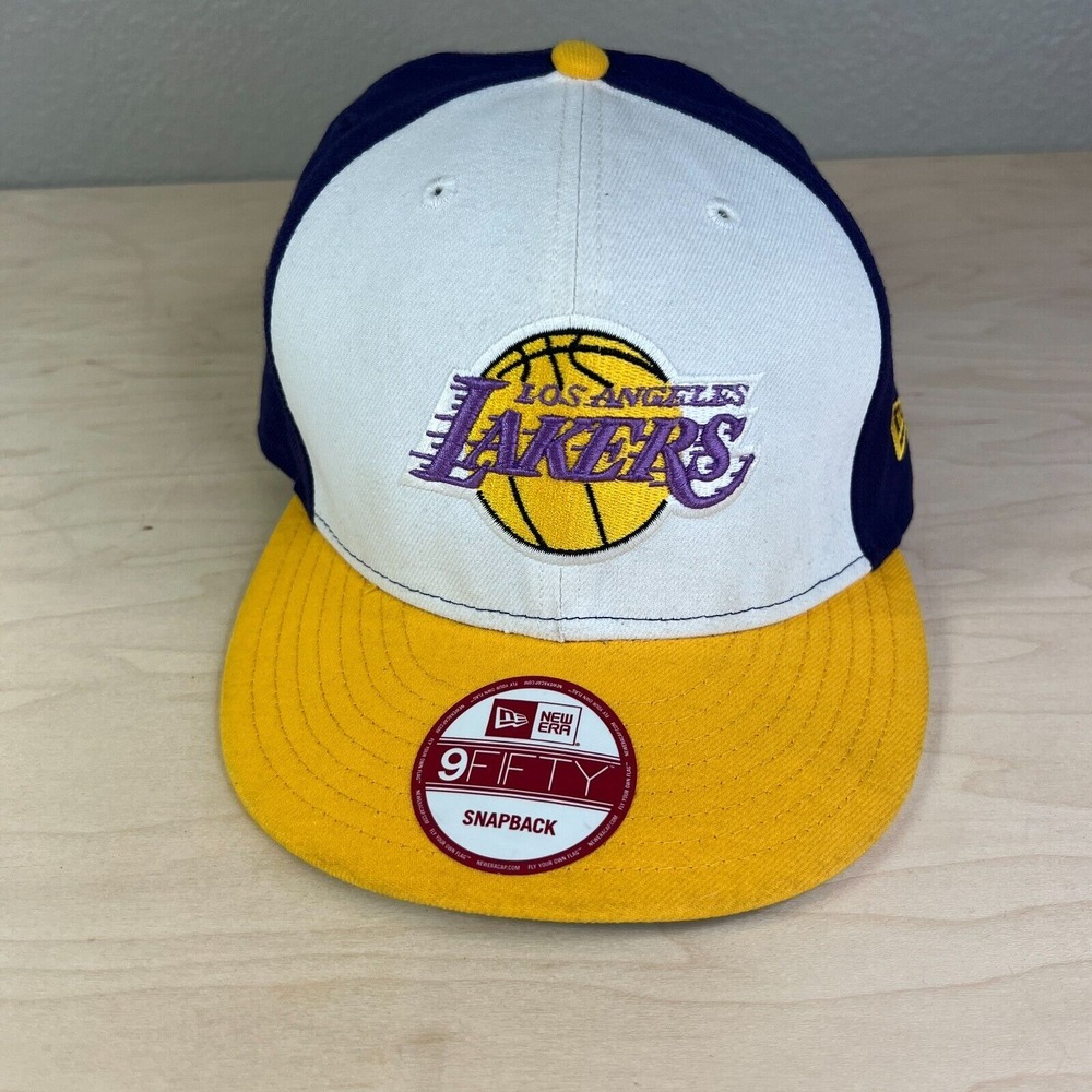 LA Lakers Hardwood Classics Strapback Hat Cap HWC Purple Yellow White New Era